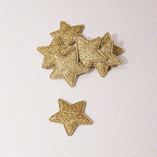 Украшение "звёздочка с блёстками", цвет золотой (585)
