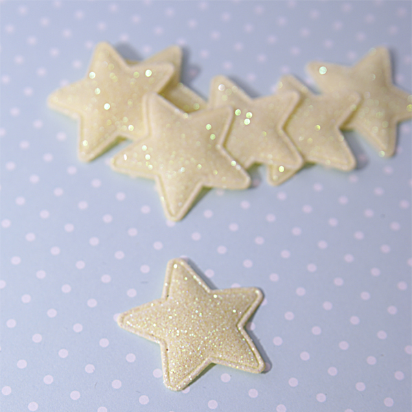 Украшение "звёздочка с блёстками", цвет жёлтый (586)
