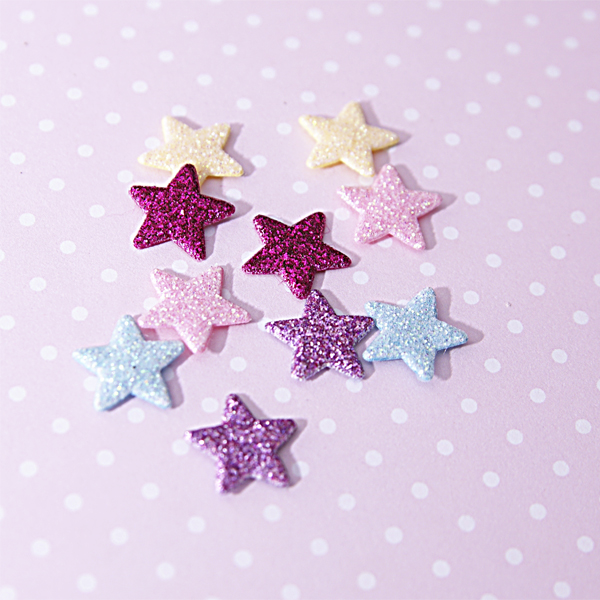 Набор звёздочек с блёстками, 10 штук