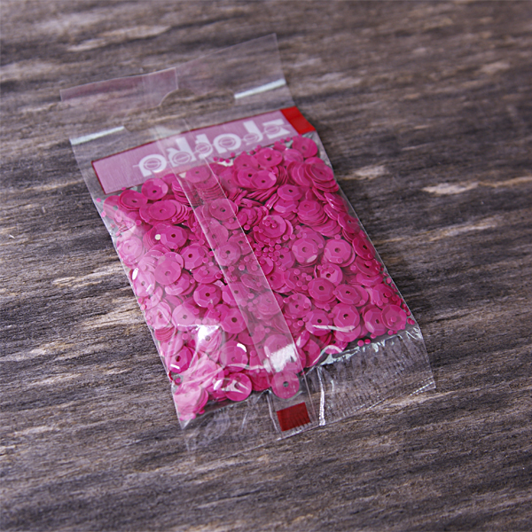 Пайетки Zlatka "Матовый малиновый"