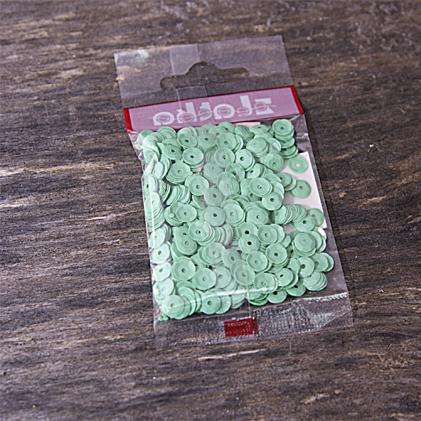 Пайетки Zlatka "Матовый зелёный"