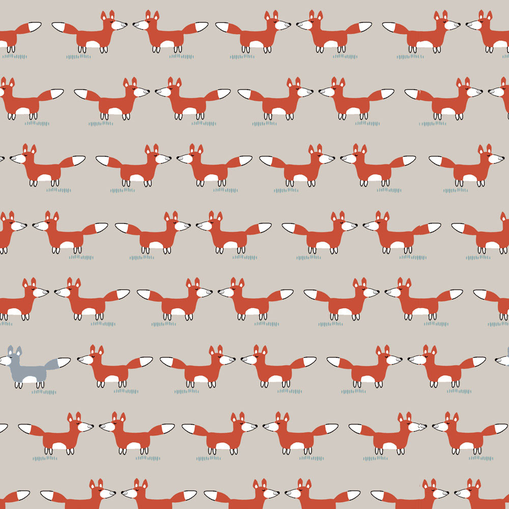 Ткань лоскутная 50 х 55 см "4500", лисички