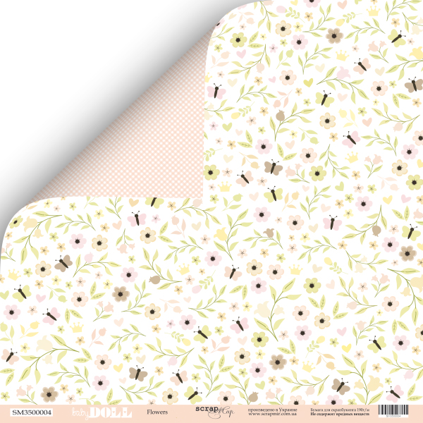 Бумага Scrapмир "Doll Baby", Flowers (SM250)