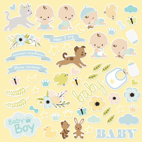 Набор картонной вырубки ScrapМир "Smile Baby"