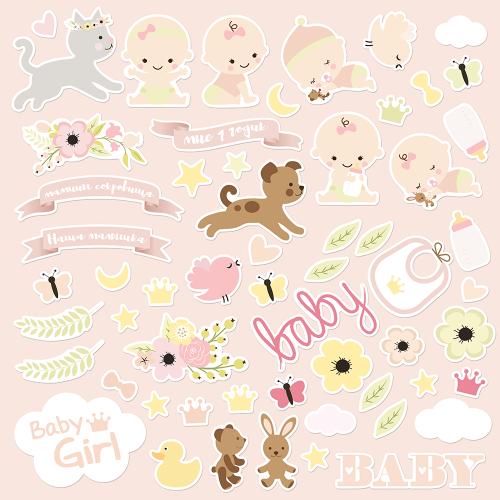 Набор картонной вырубки ScrapМир "Doll Baby"