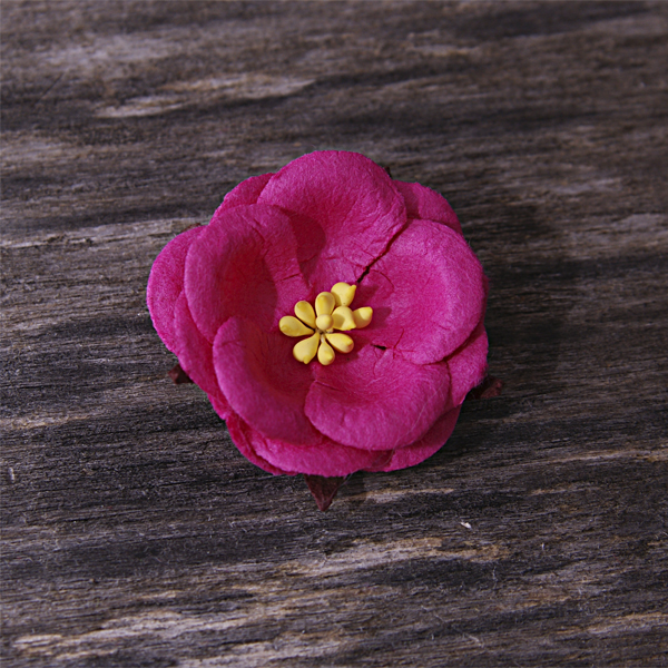 Цветок дикой розы, цвет фуксия, 1 шт