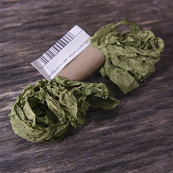 Шебби лента 5 метров, цвет листья берёзы