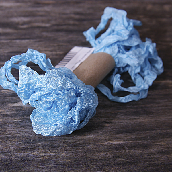 Шебби лента 5 метров, цвет яркий голубой