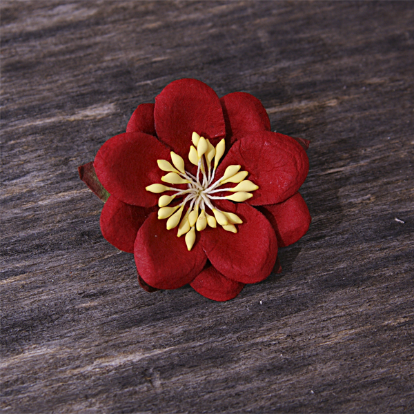 Цветок сакуры, цвет красный, 1 шт