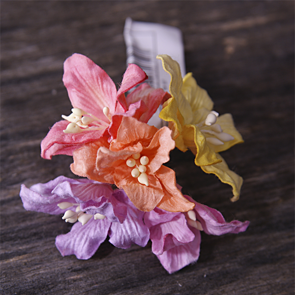 Букет лилий 4 см, цвет гавайский микс