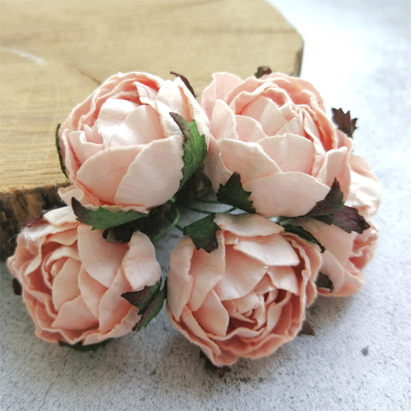 Букет ранункулюсов. Цвет бледный персиковый