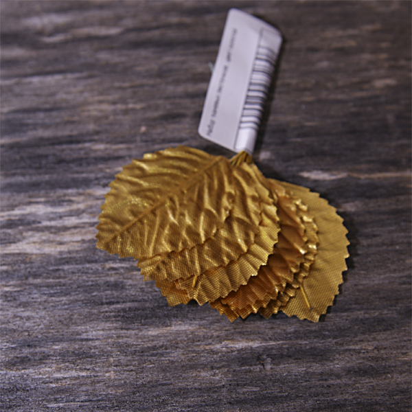 Набор тканевых листочков, цвет золотой