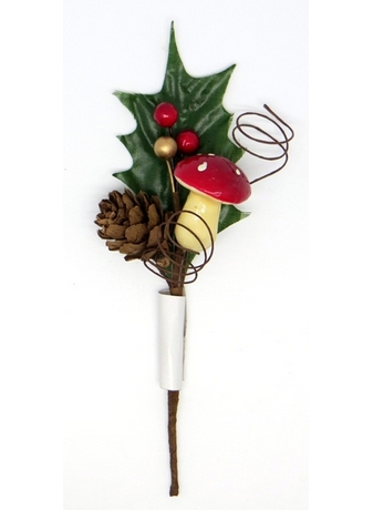 Декоративный букетик Рукоделие "Лесной (шишка. ягоды, грибок)"