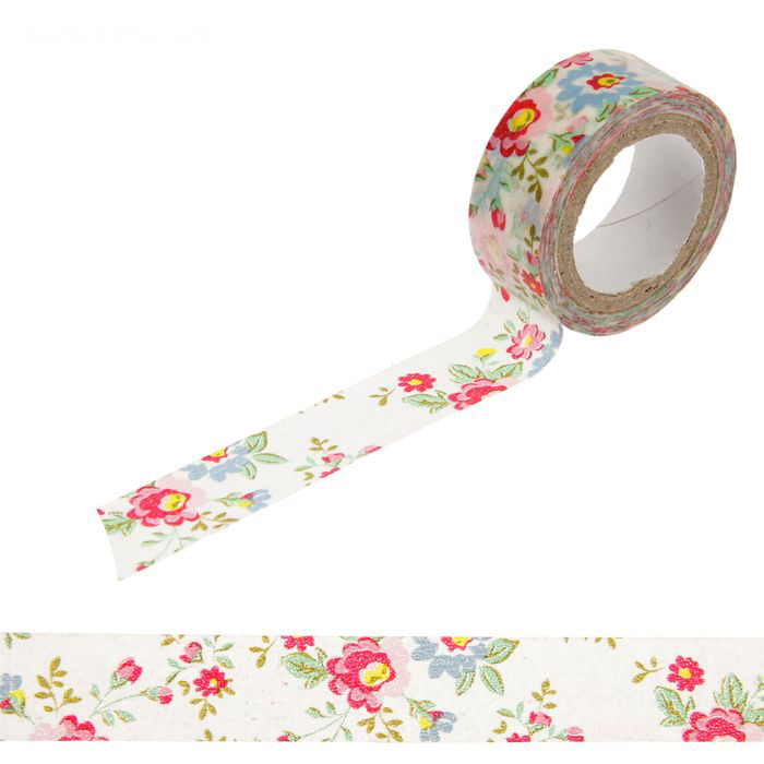 Бумажный скотч "Цветочный рисунок"