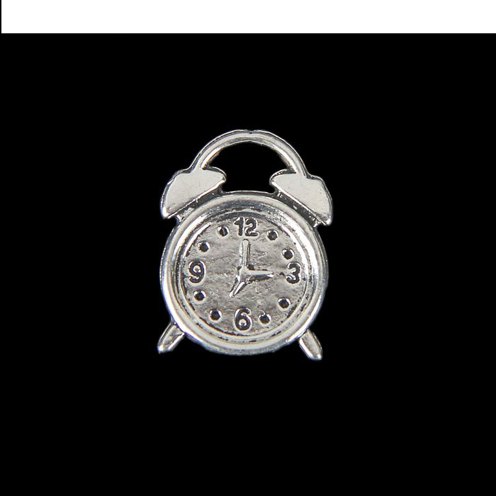 Подвеска "Будильник". Цвет серебряный (603)