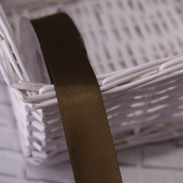 Лента сатиновая 2,5 см. Цвет шоколадный