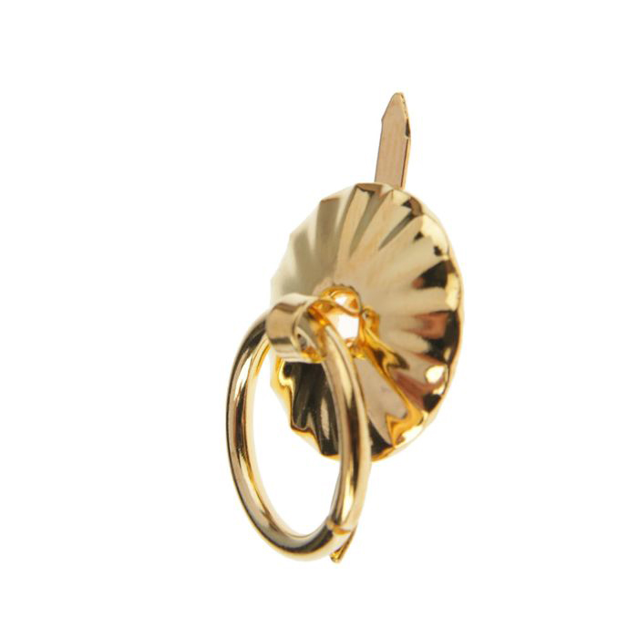 Ручка металлическая декоративная круглая, цвет золотой (604)