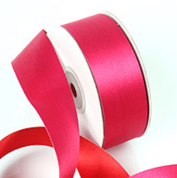 Лента сатиновая 2,5 см. Цвет фуксия