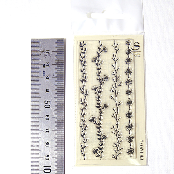 Штамп Stylish Stamps "Набор растительных бордюров"