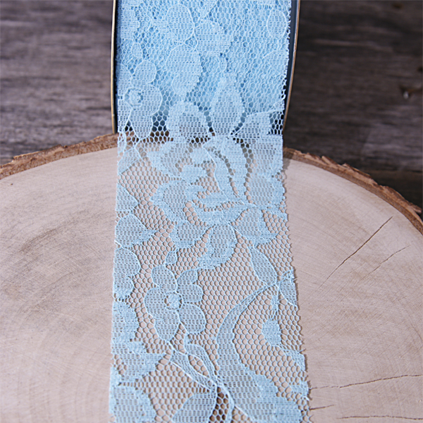 Кружевое ажурное 6 см, цвет голубой