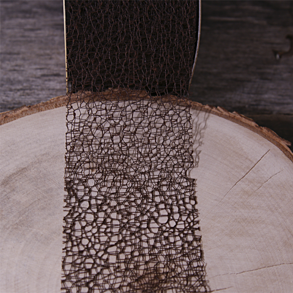 Лента-сеточка 6 см, цвет тёмно-коричневый