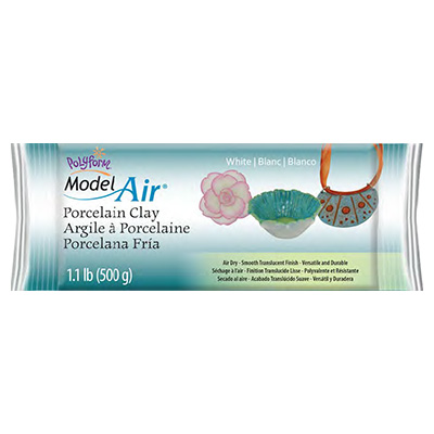 Самозатвердевающая глина Model Air Pocelain 500 г, цвет белый