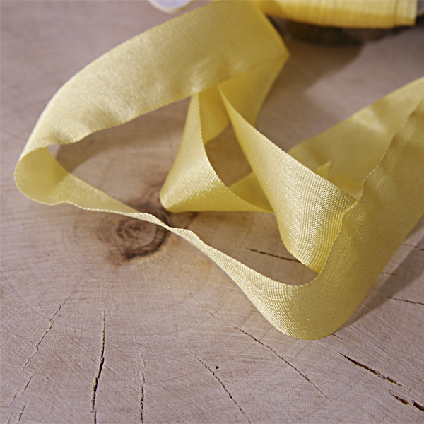 Лента шёлковая 13 мм. Цвет детский жёлтый (021)