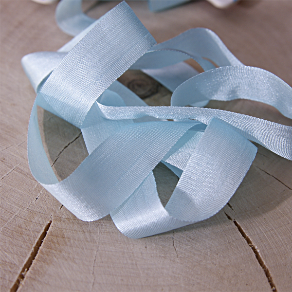 Лента шёлковая 13 мм. Цвет карибский голубой (170)