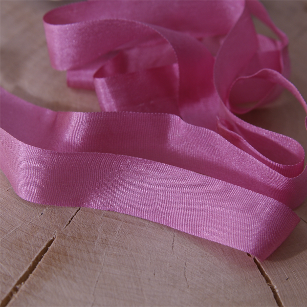 Лента шёлковая 13 мм. Цвет розово-сиреневый (087)