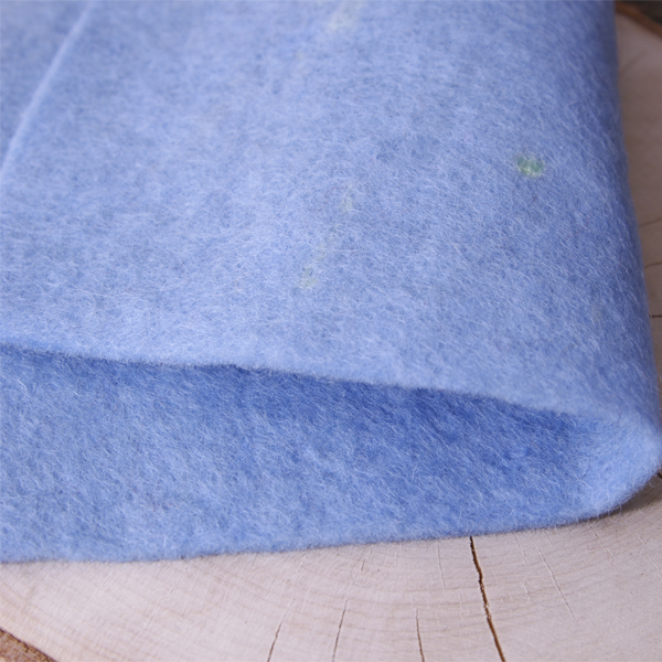 Фетр 100 % шерсть, 20 х 30 см, цвет голубой