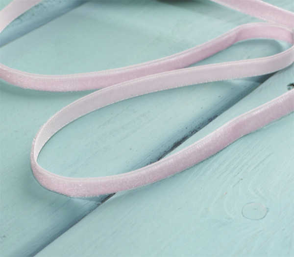 Лента бархатная 6 мм. Цвет розовый