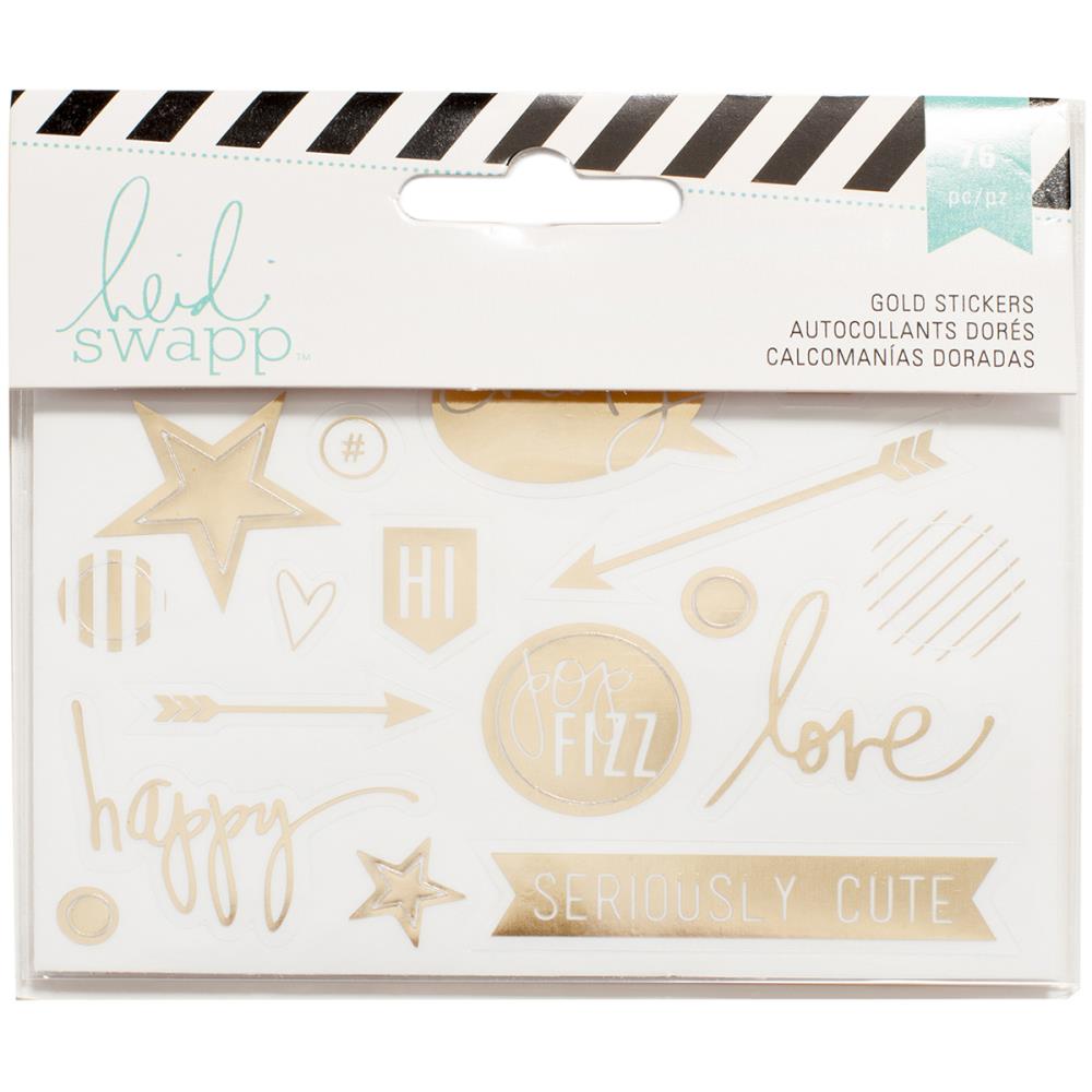 Наклейки на прозрачной основе Heidi Swapp "Gold"