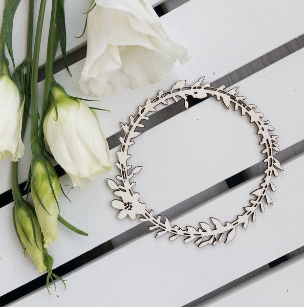 Чипборд WoodCraft "Рамочка с цветами-2"