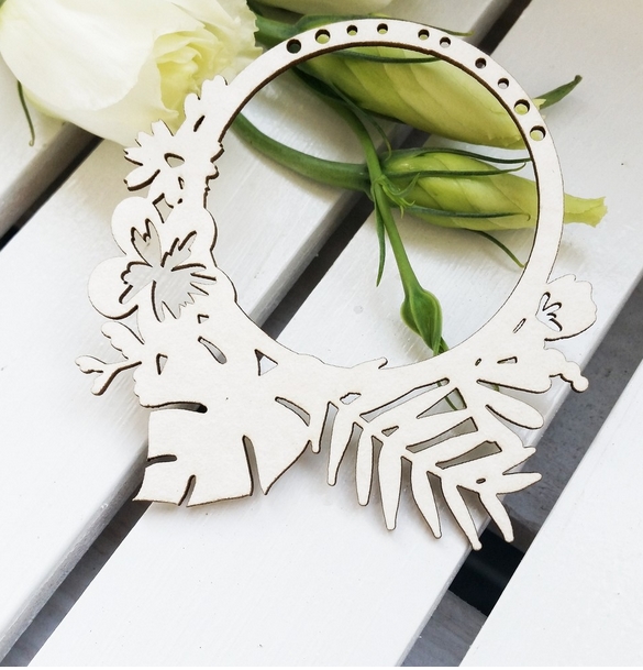 Чипборд WoodCraft "Тропическая рамка"