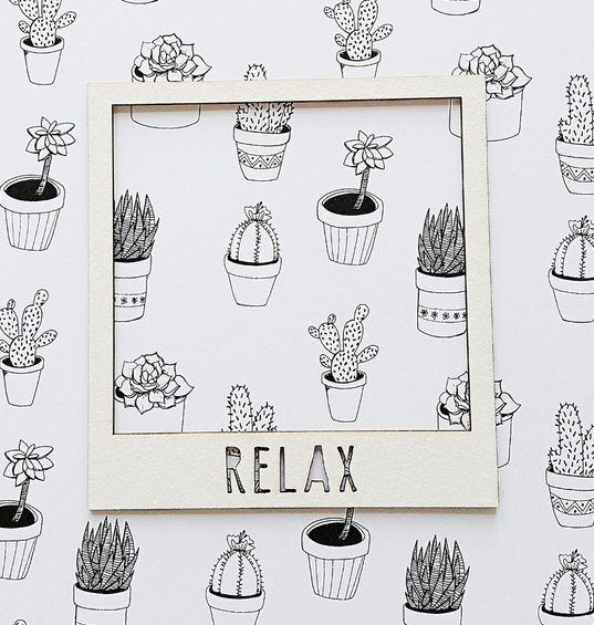 Чипборд WoodCraft "Полароид Relax"