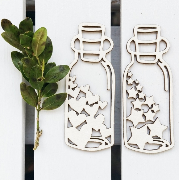 Чипборд WoodCraft "Волшебные бутылочки"