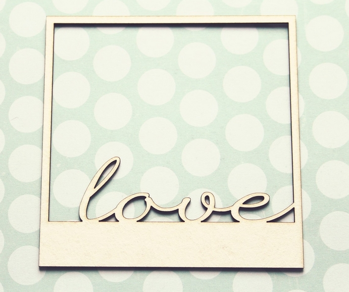 Чипборд WoodCraft "Полароид love"
