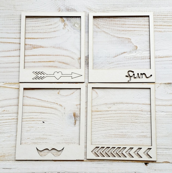 Чипборд WoodCraft "Набор полароидов"