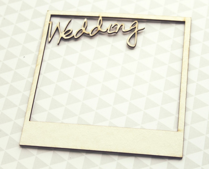 Чипборд WoodCraft "Полароид Wedding"