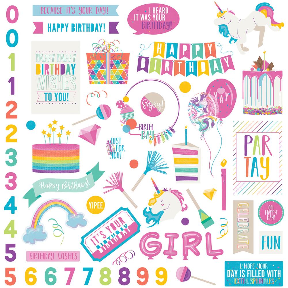 Картонные наклейки Photo Play "Cake Rainbow Sprinkles"