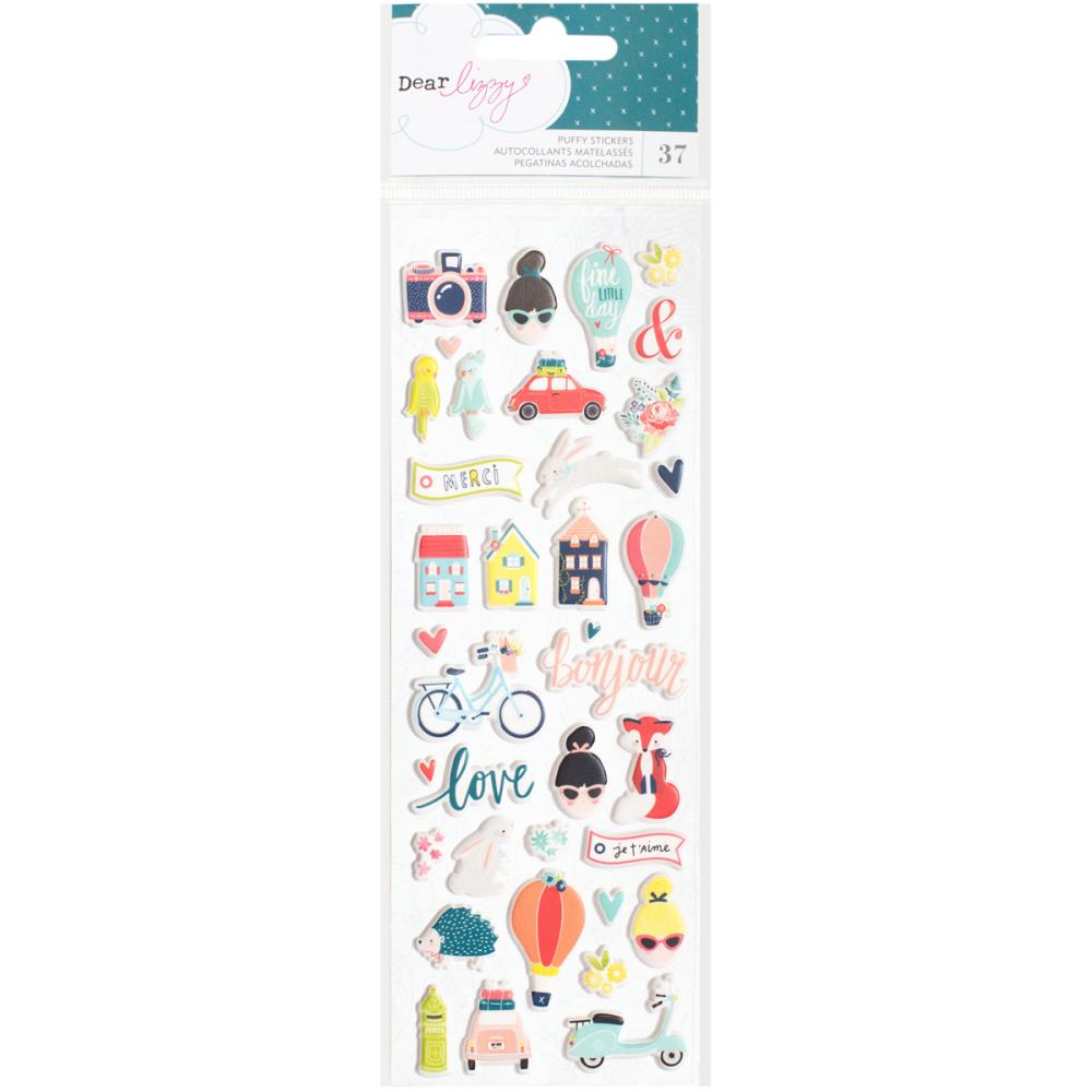 "Пухлые" Puffy наклейки American Crafts "Dear Lizzy Lovely Day"