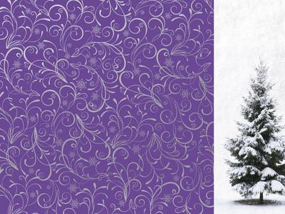 Двусторонняя бумага Kaisercraft "Christmas Jewel" Silver Swirl (Kaiser509)