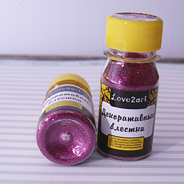 Блёстки (сухой глиттер) Love2art , цвет фуксия