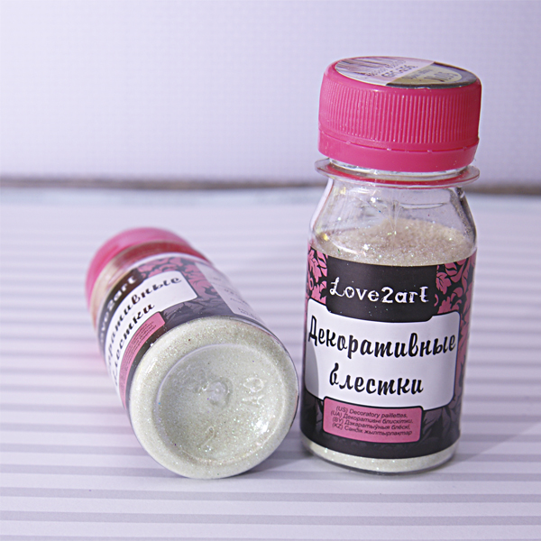 Блёстки (сухой глиттер) мелкие Love2art , цвет салатовый перламутр,