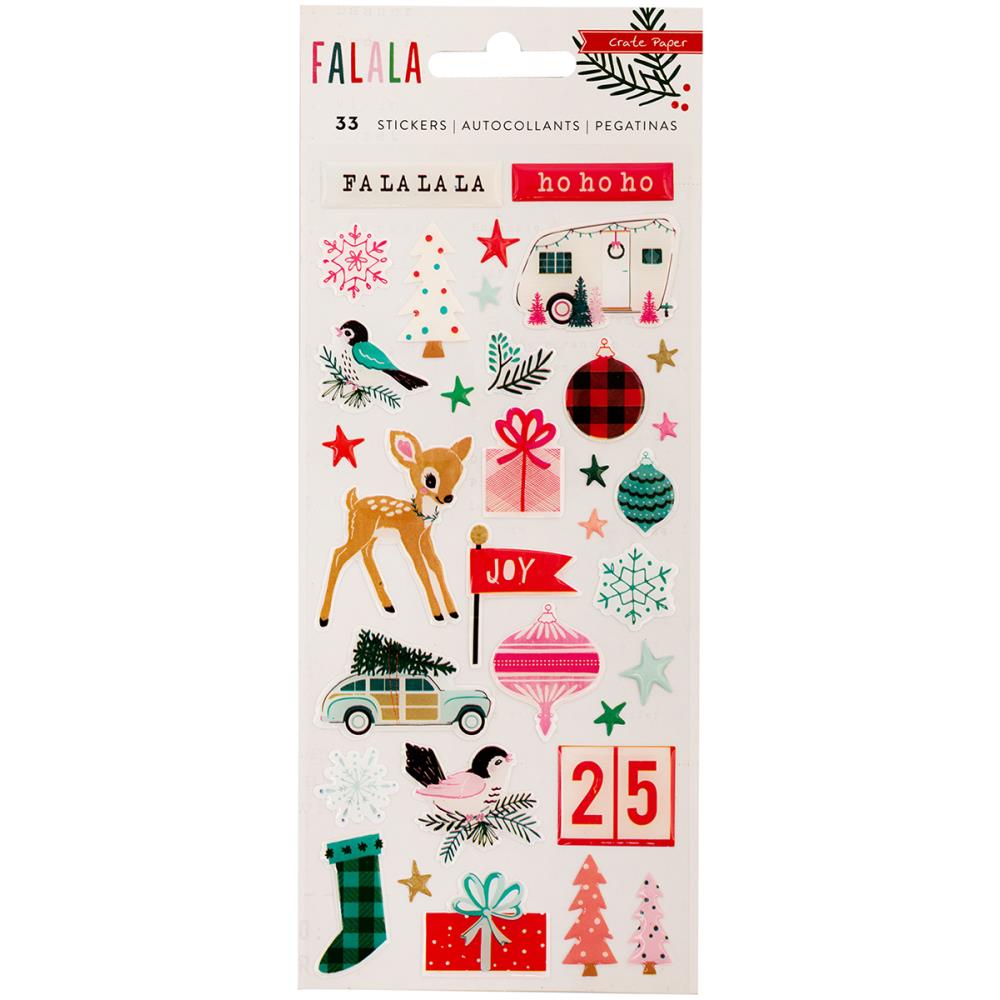 Эпоксидные наклейки Crate Paper "Fa La La"