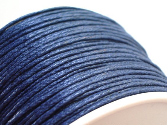 Вощённый шнур 1 мм. Цвет синий