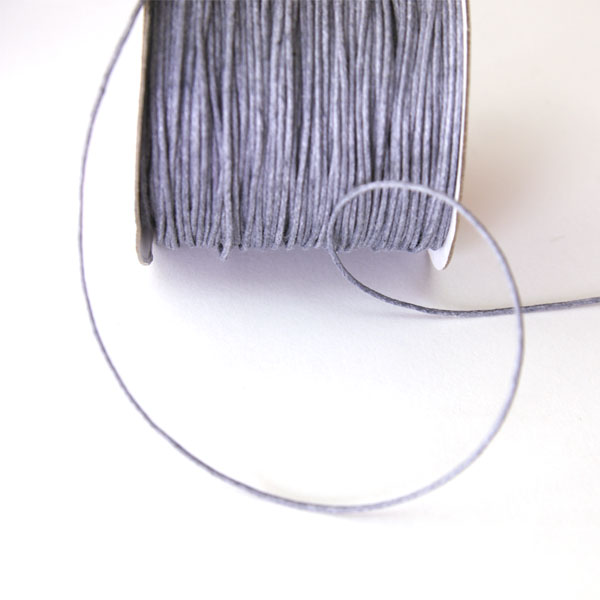 Вощённый шнур 1 мм. Цвет тёмно-серый