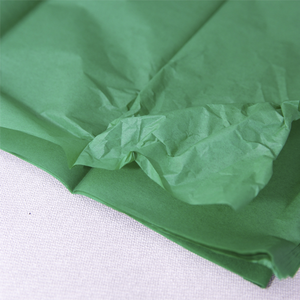 Бумага тишью, 10 листов, цвет зелёный
