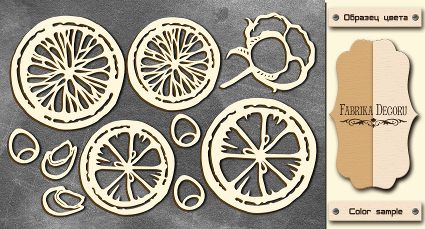 Чипборд Фабрика Декору "Botany winter" , цитрусы