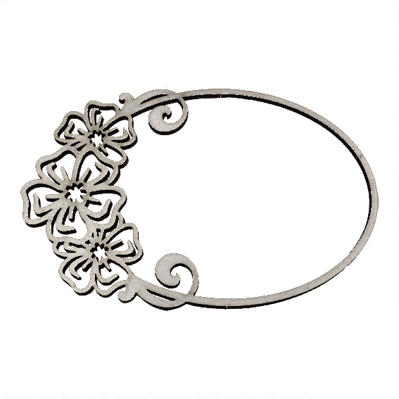 Чипборд "Рамка №8 овальная маленькая"